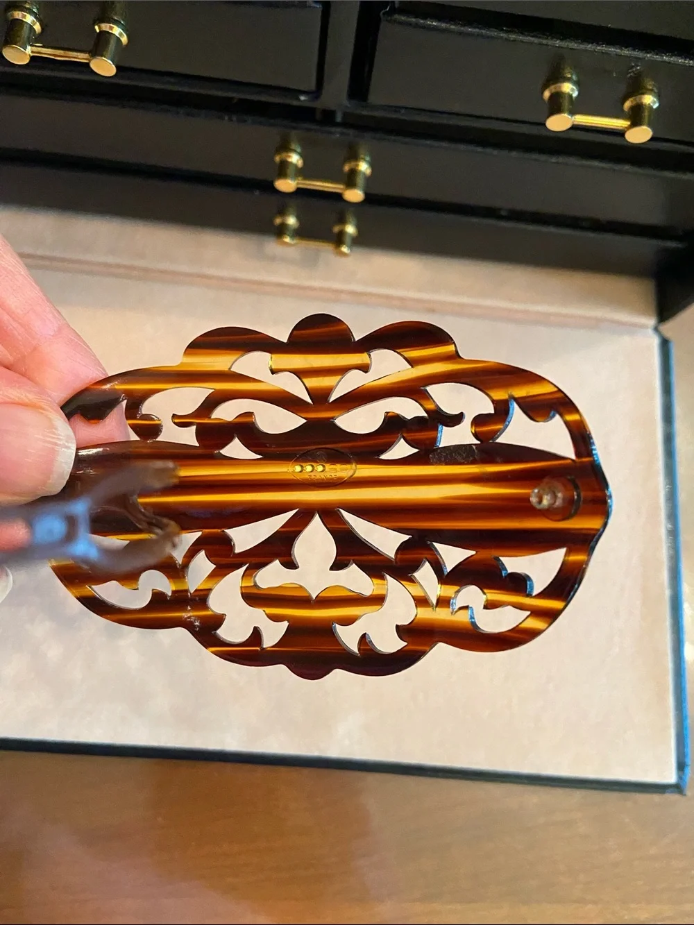 Rare Archival 1980’s French Couture Barrette. Mint